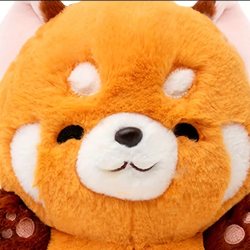 9" plush red raccoon